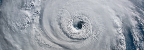 Satellite view of hurricane
